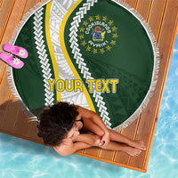Cook Islands Rugby Personalized Avaiki Beach Blanket GO Kuki LT7 - Polynesian Pride