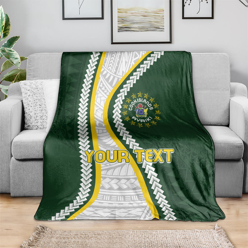 Cook Islands Rugby Personalized Avaiki Blanket GO Kuki LT7 - Polynesian Pride