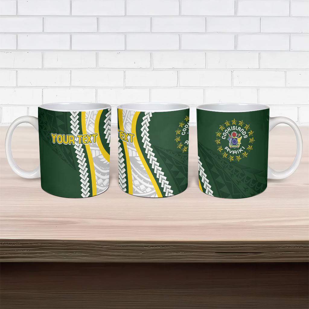 Cook Islands Rugby Personalized Avaiki Ceramic Mug GO Kuki LT7 - Polynesian Pride