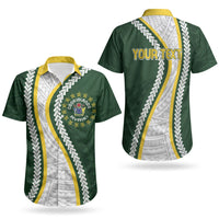 Cook Islands Rugby Personalized Avaiki Couples Matching Off Shoulder Maxi Dress and Hawaiian Shirt GO Kuki LT7 - Polynesian Pride