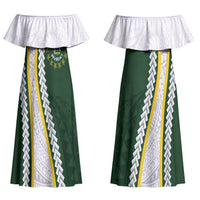 Cook Islands Rugby Personalized Avaiki Couples Matching Off Shoulder Maxi Dress and Hawaiian Shirt GO Kuki LT7 - Polynesian Pride