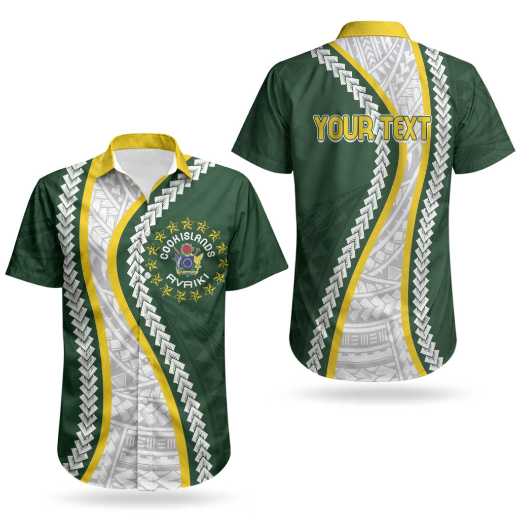 Cook Islands Rugby Personalized Avaiki Couples Matching Short Sleeve Bodycon Dress and Hawaiian Shirt GO Kuki LT7 - Polynesian Pride