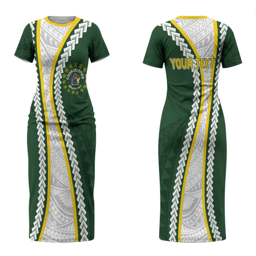 Cook Islands Rugby Personalized Avaiki Couples Matching Short Sleeve Bodycon Dress and Hawaiian Shirt GO Kuki LT7 - Polynesian Pride