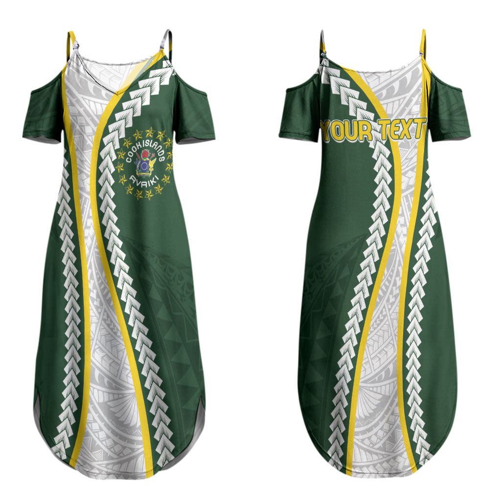 Cook Islands Rugby Personalized Avaiki Couples Matching Summer Maxi Dress and Hawaiian Shirt GO Kuki LT7 - Polynesian Pride