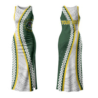 Cook Islands Rugby Personalized Avaiki Couples Matching Tank Maxi Dress and Hawaiian Shirt GO Kuki LT7 - Polynesian Pride