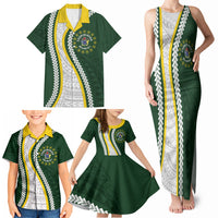 Cook Islands Rugby Personalized Avaiki Family Matching Tank Maxi Dress and Hawaiian Shirt GO Kuki LT7 - Polynesian Pride