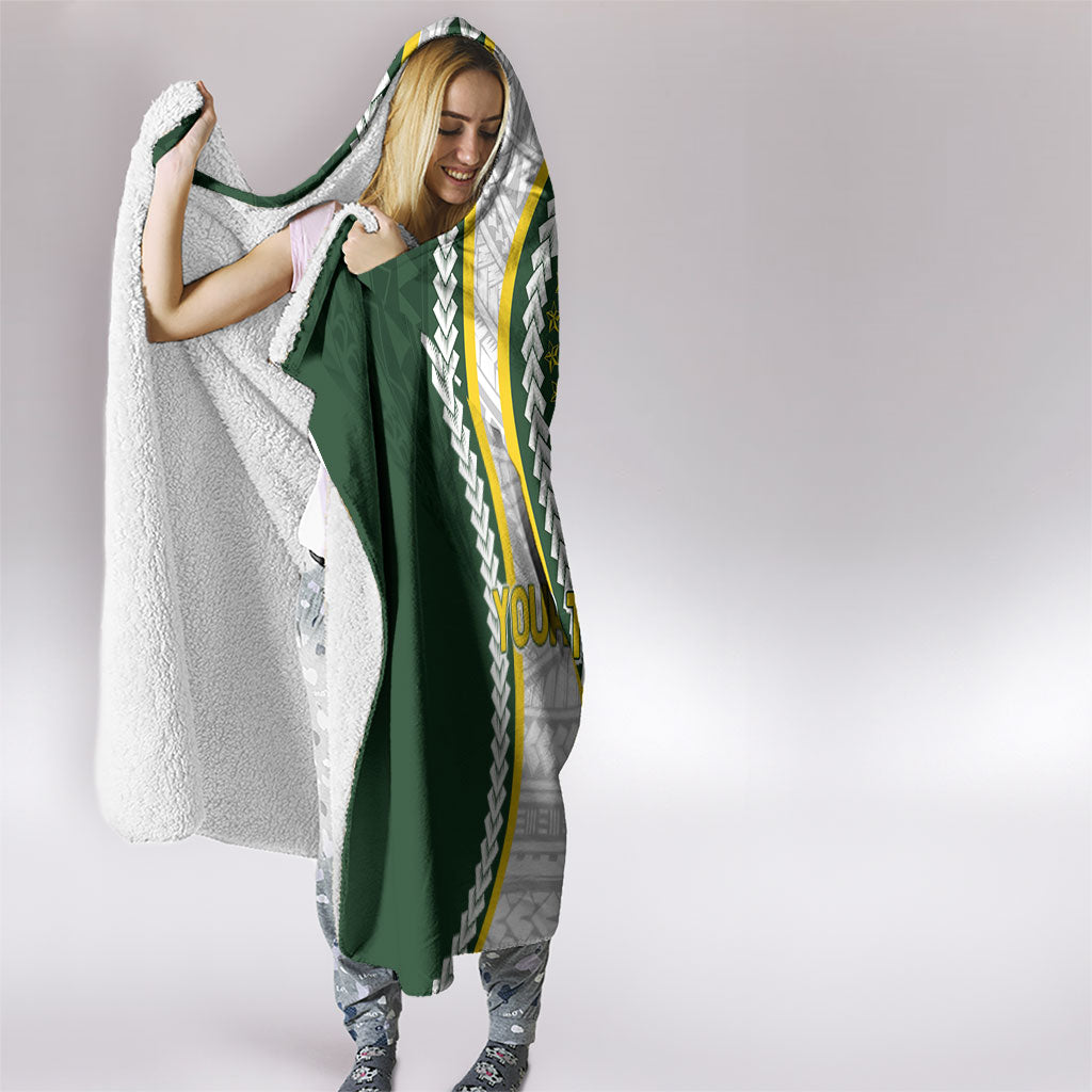 Cook Islands Rugby Personalized Avaiki Hooded Blanket GO Kuki LT7 - Polynesian Pride