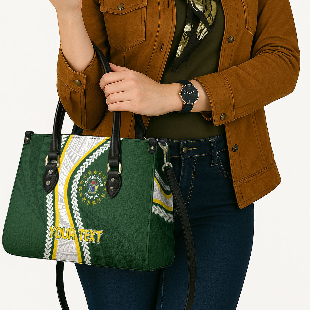 Cook Islands Rugby Personalized Avaiki Leather Bag GO Kuki LT7 - Polynesian Pride
