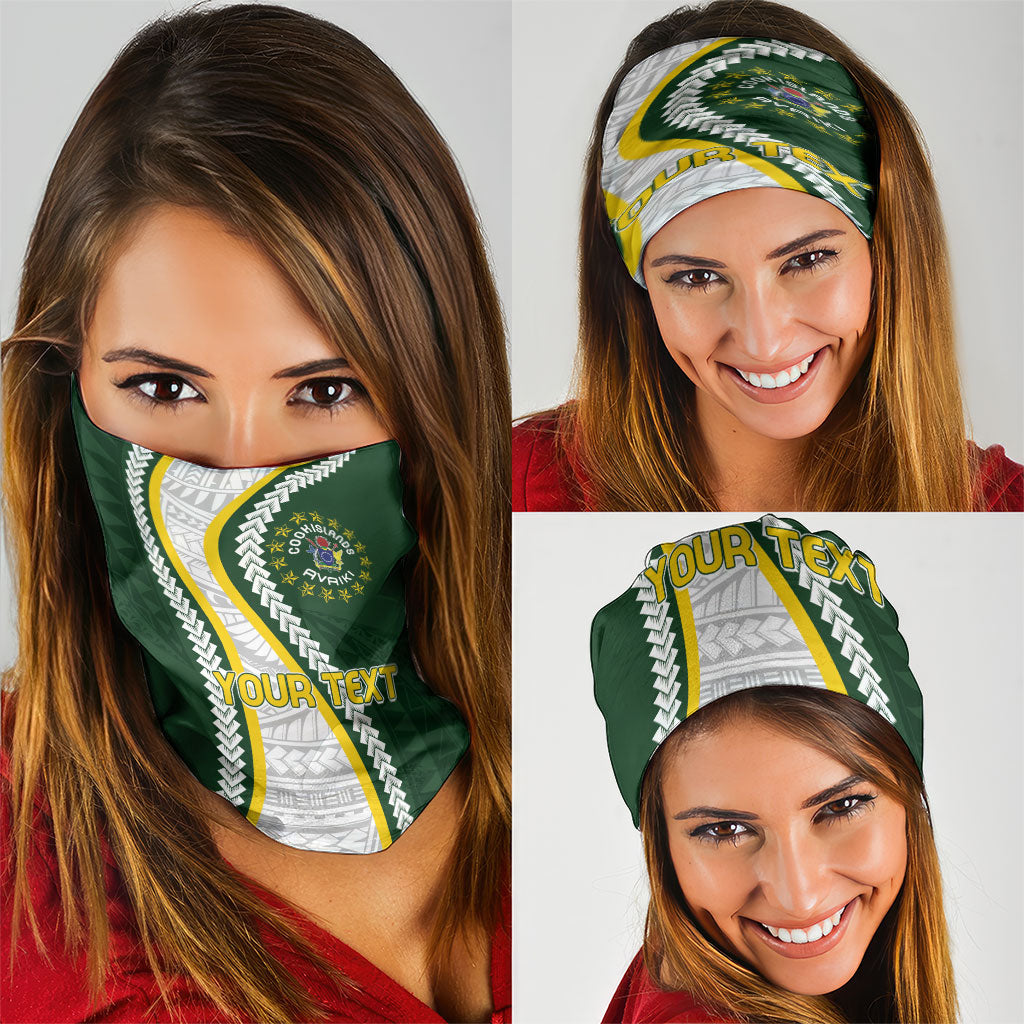 Cook Islands Rugby Personalized Avaiki Neck Gaiter GO Kuki LT7 - Polynesian Pride