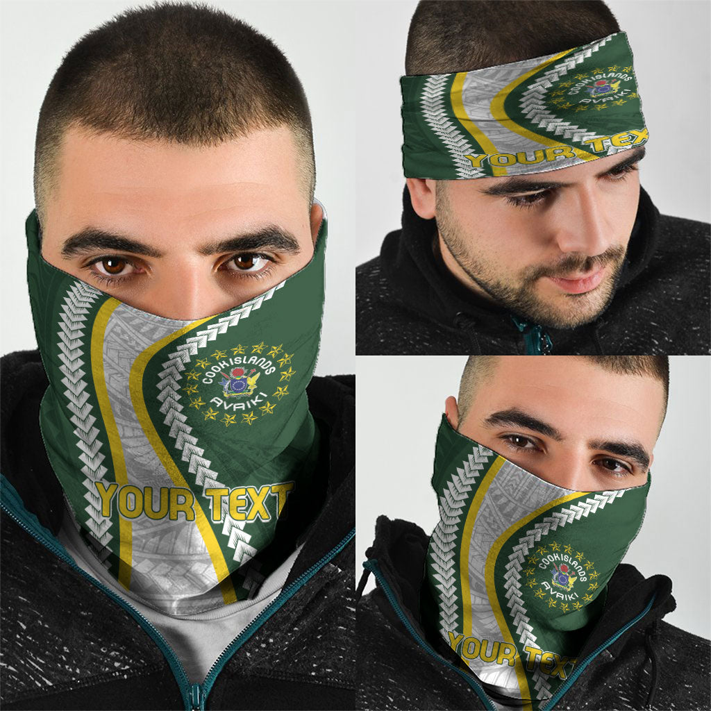 Cook Islands Rugby Personalized Avaiki Neck Gaiter GO Kuki LT7 - Polynesian Pride