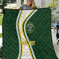 Cook Islands Rugby Personalized Avaiki Quilt GO Kuki LT7 Green - Polynesian Pride