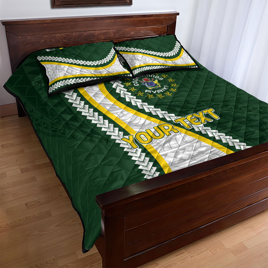 Cook Islands Rugby Personalized Avaiki Quilt Bed Set GO Kuki LT7 - Polynesian Pride
