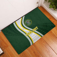 Cook Islands Rugby Personalized Avaiki Rubber Doormat GO Kuki LT7 - Polynesian Pride