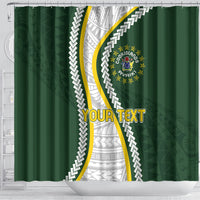 Cook Islands Rugby Personalized Avaiki Shower Curtain GO Kuki LT7 - Polynesian Pride