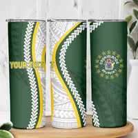 Cook Islands Rugby Personalized Avaiki Skinny Tumbler GO Kuki LT7 - Polynesian Pride