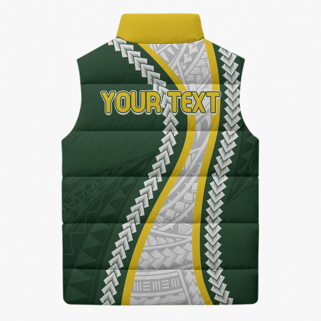 Cook Islands Rugby Personalized Avaiki Sleeveless Puffer Jacket GO Kuki LT7 - Polynesian Pride