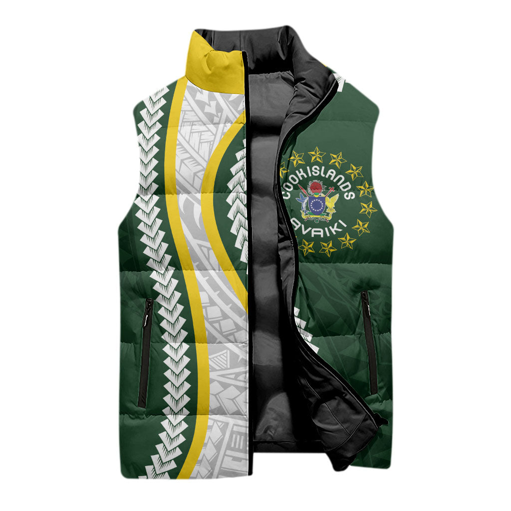 Cook Islands Rugby Personalized Avaiki Sleeveless Puffer Jacket GO Kuki LT7 - Polynesian Pride