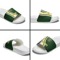 Cook Islands Rugby Personalized Avaiki Slide Sandals GO Kuki LT7 - Polynesian Pride