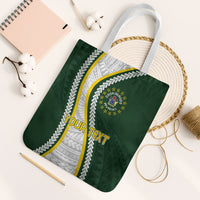Cook Islands Rugby Personalized Avaiki Tote Bag GO Kuki LT7 White Strap One Size Green - Polynesian Pride