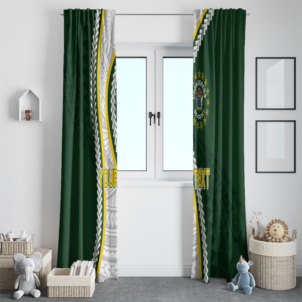 Cook Islands Rugby Personalized Avaiki Window Curtain GO Kuki LT7 - Polynesian Pride