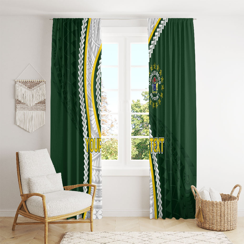 Cook Islands Rugby Personalized Avaiki Window Curtain GO Kuki LT7 - Polynesian Pride