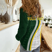 Cook Islands Rugby Personalized Avaiki Women Casual Shirt GO Kuki LT7 - Polynesian Pride