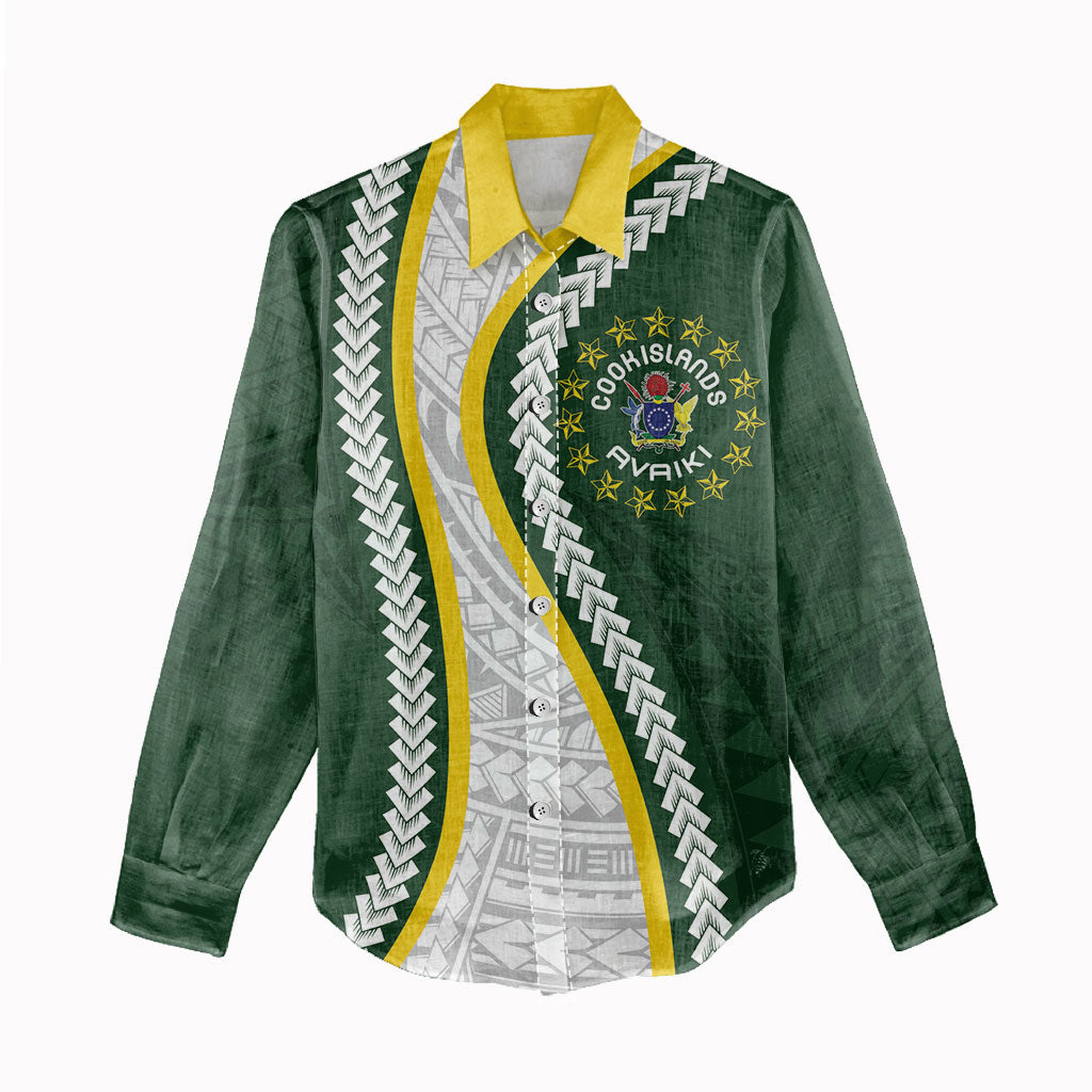 Cook Islands Rugby Personalized Avaiki Women Casual Shirt GO Kuki LT7 - Polynesian Pride