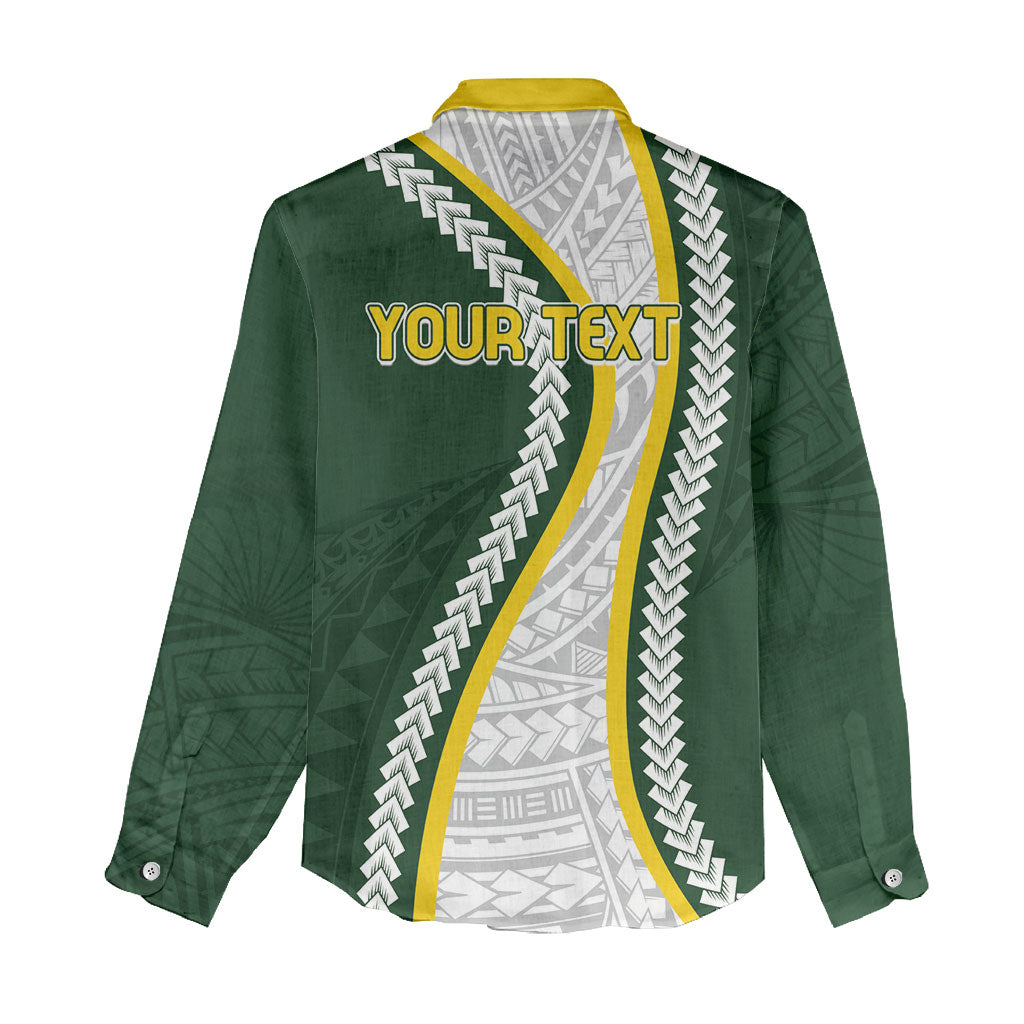 Cook Islands Rugby Personalized Avaiki Women Casual Shirt GO Kuki LT7 - Polynesian Pride