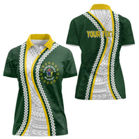 Cook Islands Rugby Personalized Avaiki Women Polo Shirt GO Kuki LT7 - Polynesian Pride
