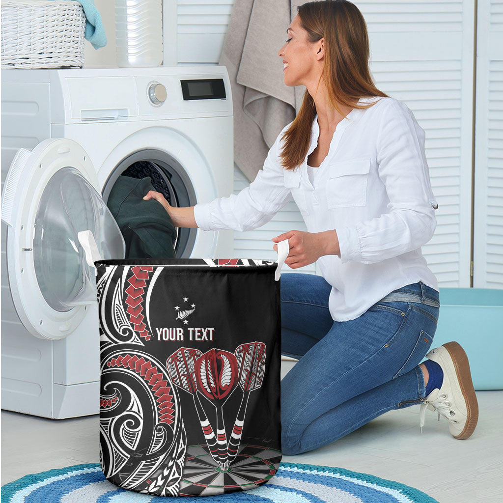 New Zealand Darts Personalized Hei Manaia Laundry Basket Classic Kowhaiwhai LT7 - Polynesian Pride