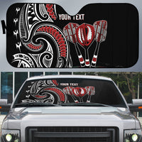 New Zealand Darts Personalized Hei Manaia Auto Sun Shade Classic Kowhaiwhai LT7 Black - Polynesian Pride