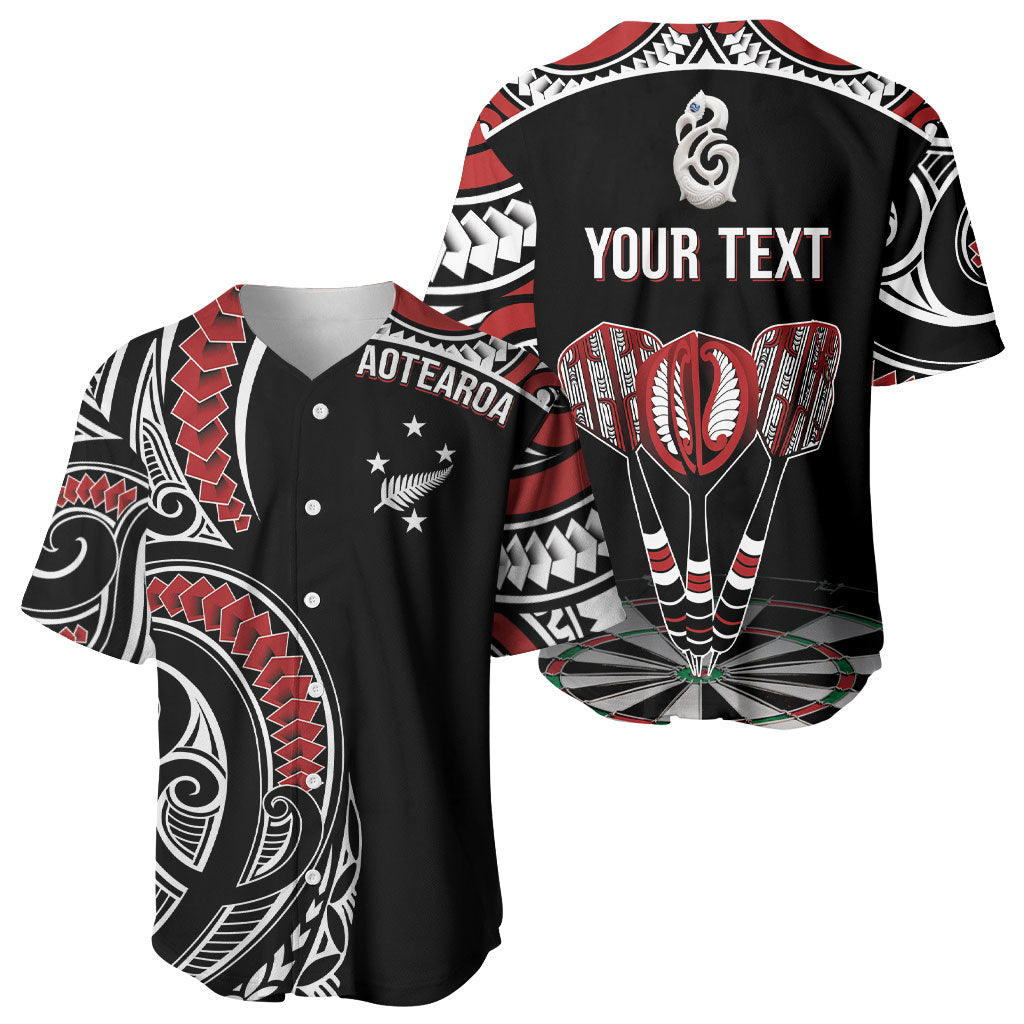 New Zealand Darts Personalized Hei Manaia Baseball Jersey Classic Kowhaiwhai LT7 - Polynesian Pride