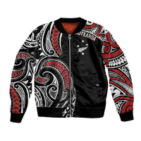 New Zealand Darts Personalized Hei Manaia Bomber Jacket Classic Kowhaiwhai LT7 Unisex Black - Polynesian Pride