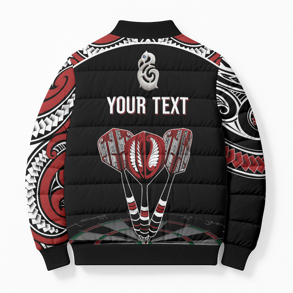 New Zealand Darts Personalized Hei Manaia Bomber Puffer Jacket Classic Kowhaiwhai LT7 - Polynesian Pride