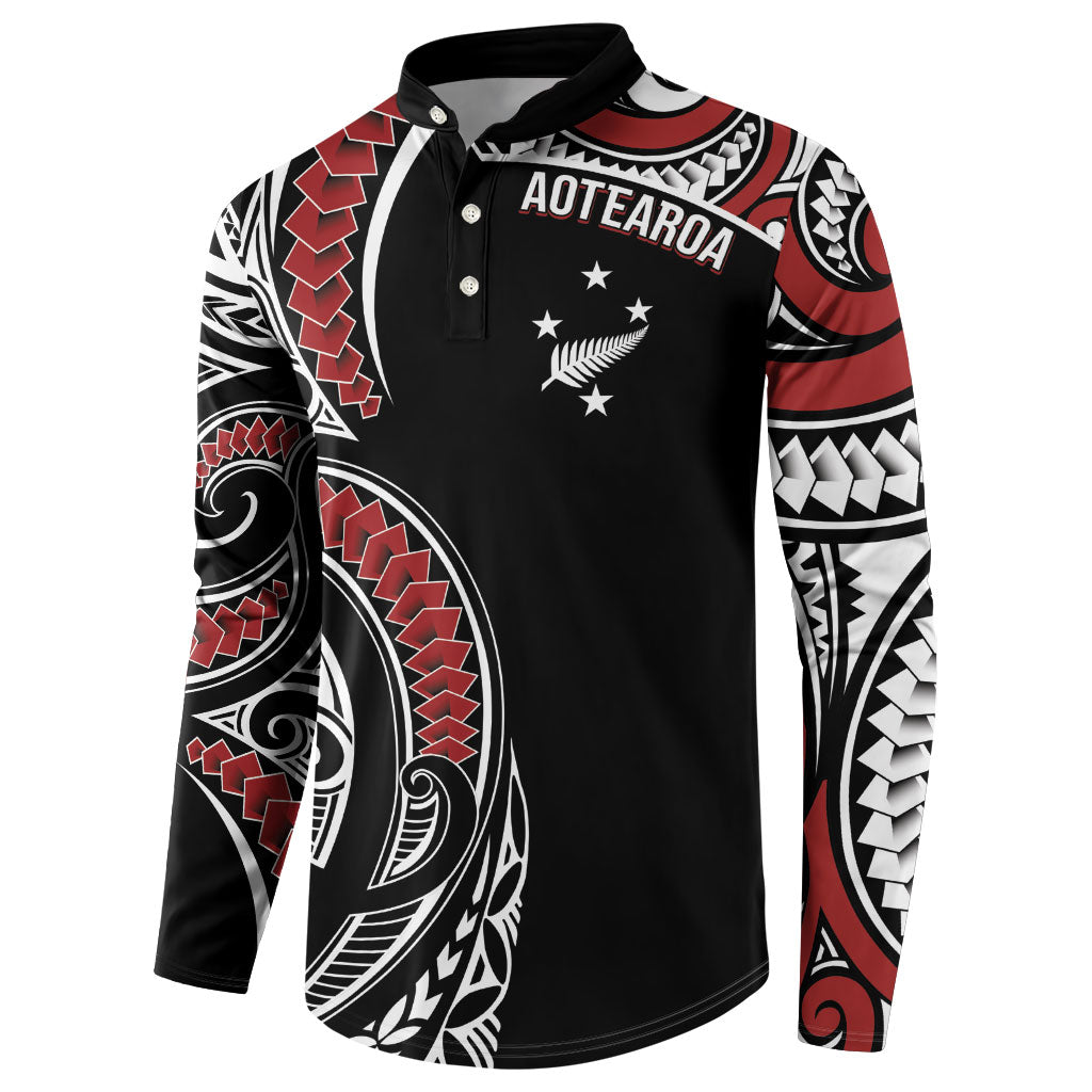 New Zealand Darts Personalized Hei Manaia Button Sweatshirt Classic Kowhaiwhai LT7 - Polynesian Pride