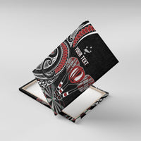 New Zealand Darts Personalized Hei Manaia Canvas Wall Art Classic Kowhaiwhai LT7 With Frame Black - Polynesian Pride