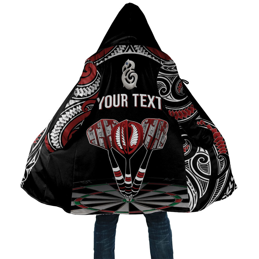 New Zealand Darts Personalized Hei Manaia Cloak Classic Kowhaiwhai LT7 Unisex Black - Polynesian Pride