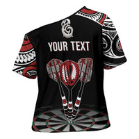 New Zealand Darts Personalized Hei Manaia Cross Shoulder Shirt Classic Kowhaiwhai LT7 - Polynesian Pride
