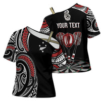 New Zealand Darts Personalized Hei Manaia Cross Shoulder Shirt Classic Kowhaiwhai LT7 - Polynesian Pride