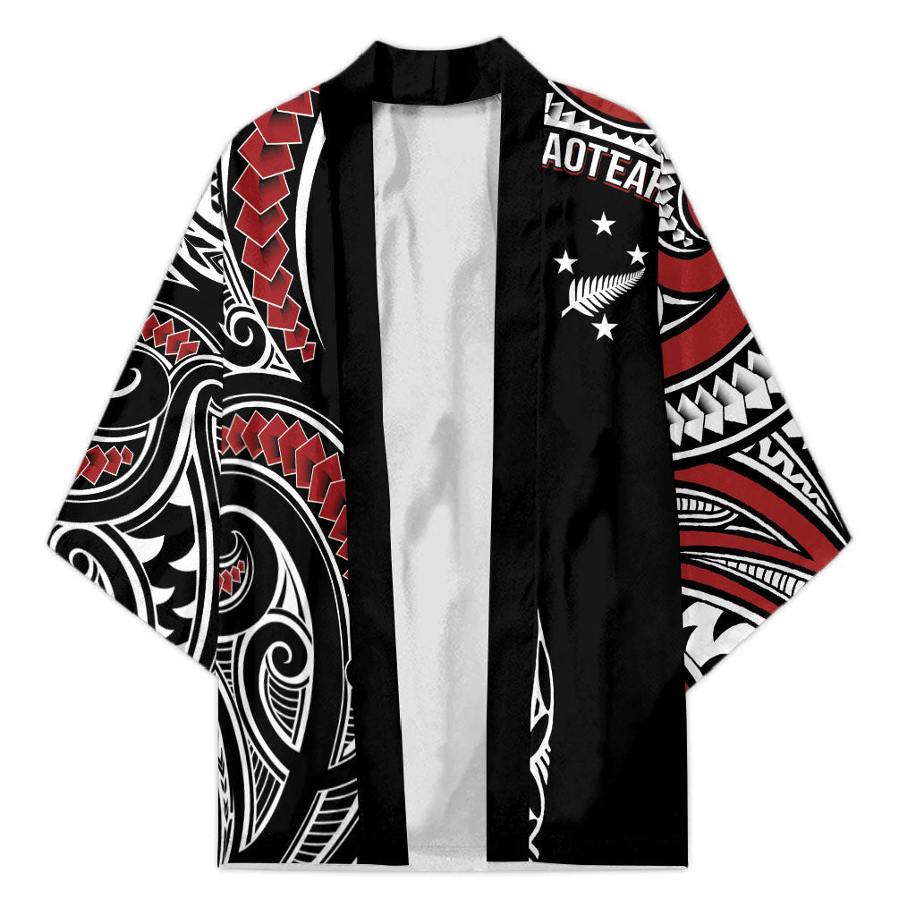 New Zealand Darts Personalized Hei Manaia Kimono Classic Kowhaiwhai LT7 Unisex Black - Polynesian Pride