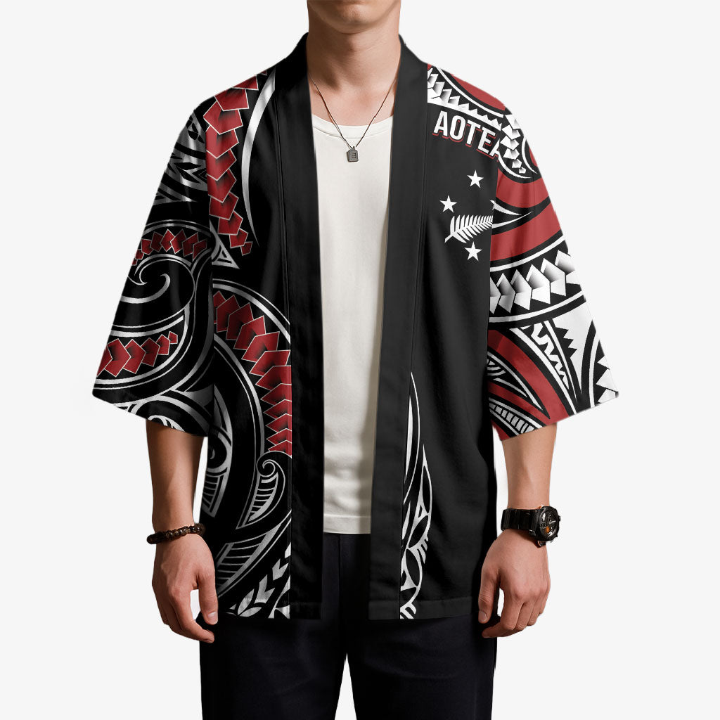 New Zealand Darts Personalized Hei Manaia Kimono Classic Kowhaiwhai LT7 - Polynesian Pride