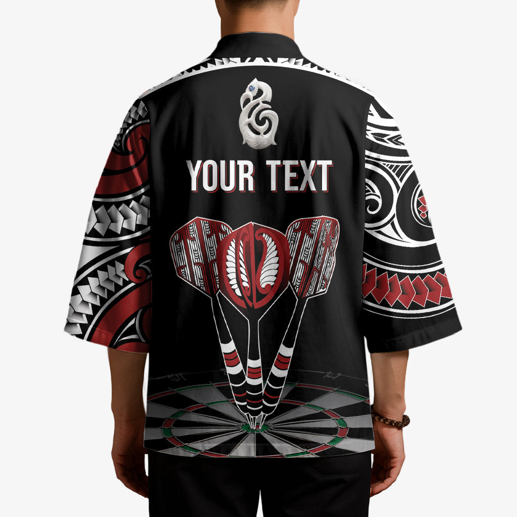 New Zealand Darts Personalized Hei Manaia Kimono Classic Kowhaiwhai LT7 - Polynesian Pride