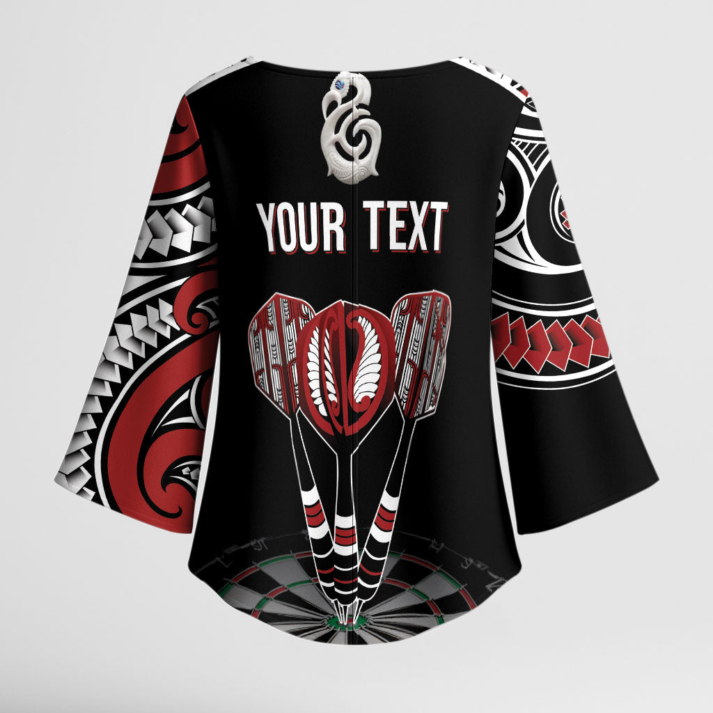 New Zealand Darts Personalized Hei Manaia Kimono Sleeve Blouse Classic Kowhaiwhai LT7 - Polynesian Pride