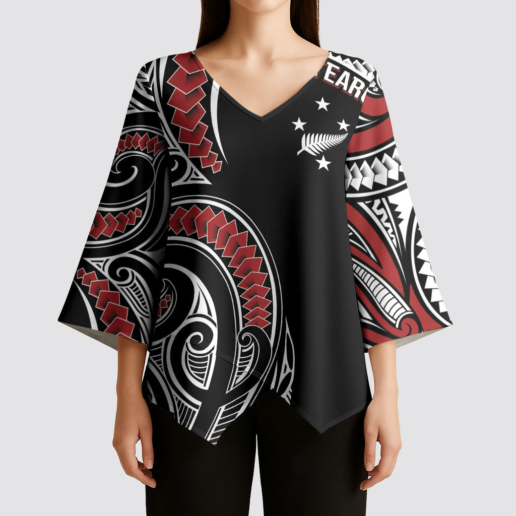 New Zealand Darts Personalized Hei Manaia Kimono Sleeve Blouse Classic Kowhaiwhai LT7 - Polynesian Pride
