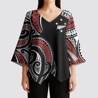 New Zealand Darts Personalized Hei Manaia Kimono Sleeve Blouse Classic Kowhaiwhai LT7 - Polynesian Pride