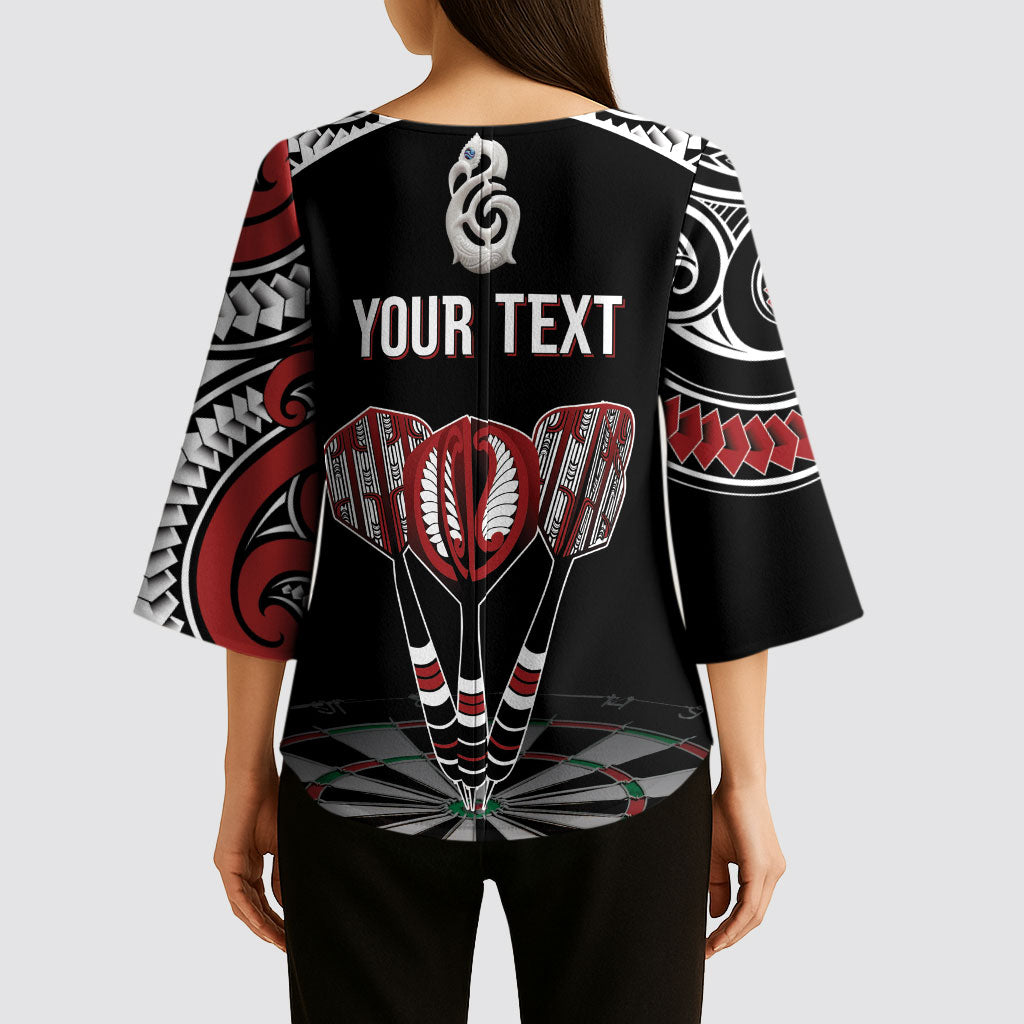 New Zealand Darts Personalized Hei Manaia Kimono Sleeve Blouse Classic Kowhaiwhai LT7 - Polynesian Pride
