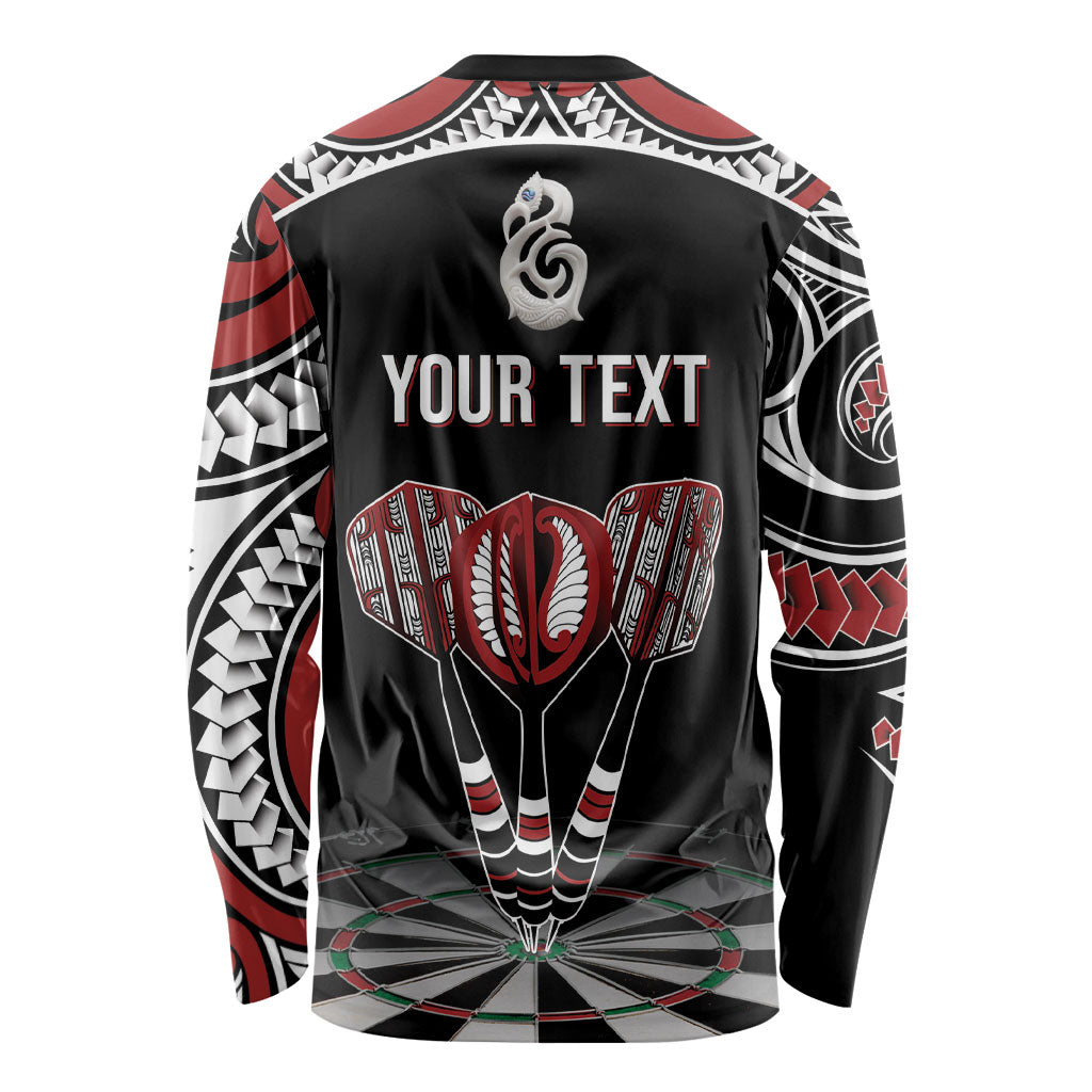New Zealand Darts Personalized Hei Manaia Long Sleeve Shirt Classic Kowhaiwhai LT7 - Polynesian Pride