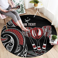 New Zealand Darts Personalized Hei Manaia Round Carpet Classic Kowhaiwhai LT7 - Polynesian Pride