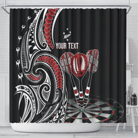 New Zealand Darts Personalized Hei Manaia Shower Curtain Classic Kowhaiwhai LT7 - Polynesian Pride