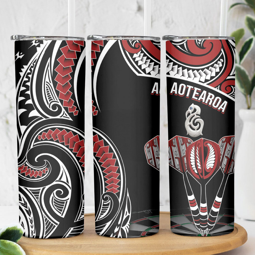 New Zealand Darts Hei Manaia Skinny Tumbler Classic Kowhaiwhai LT7 - Polynesian Pride
